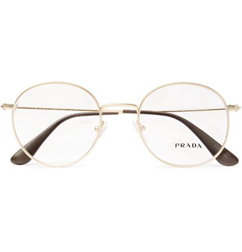 prada eyeglasses gold